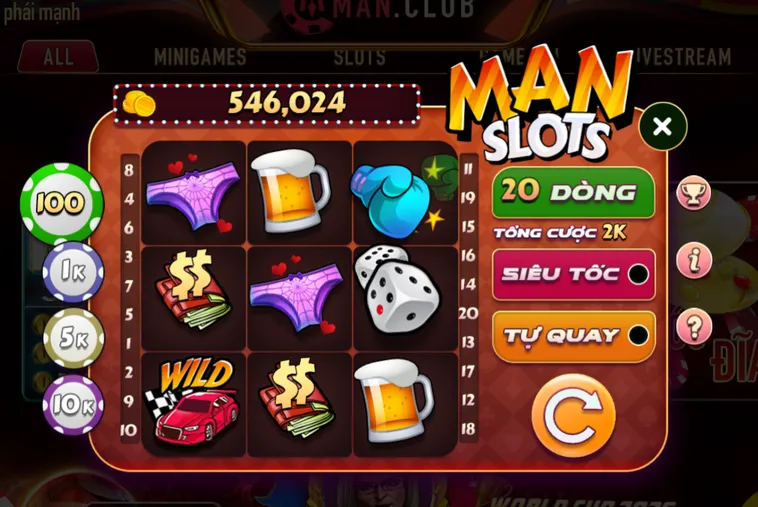 Cơ Hội Thắng Cược Nhanh Với Minigame Man Slot Tại ManClub Đẳng Cấp