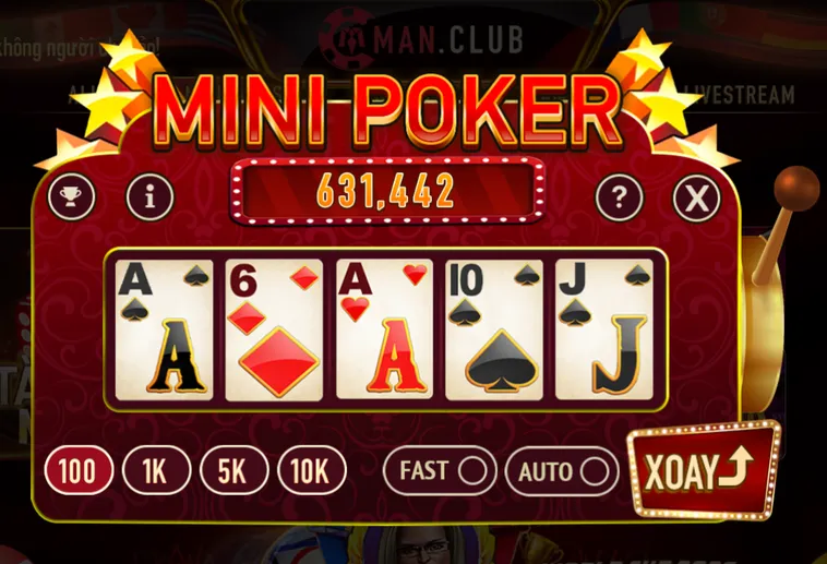 Chinh Phục Đỉnh Cao Trí Tuệ Cùng Minigame Mini Poker Tại ManClub Thắng Lớn