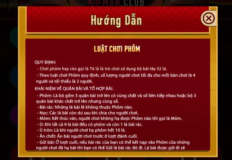 Hướng Dẫn Chơi Game Phỏm Tại ManClub Đỉnh Cao Thắng Lớn Mỗi Ngày