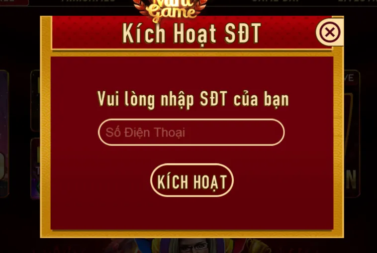 Kích hoạt tài khoản qua SĐT bảo vệ an toàn cho người chơi.